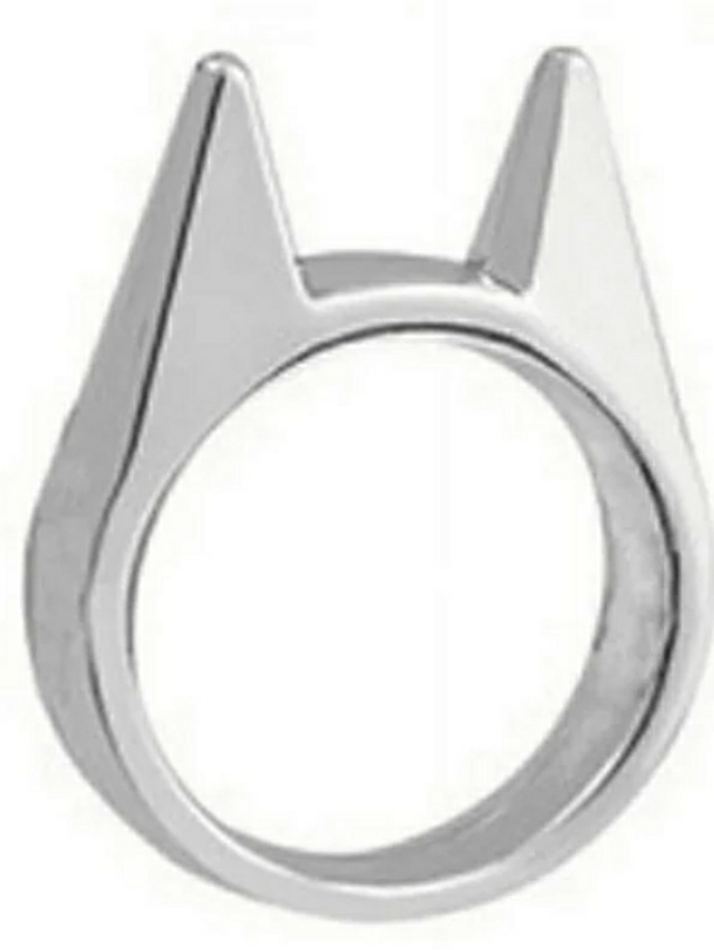Vacation Unisex Silver Cat Ear Ring For Safety - Silver Color